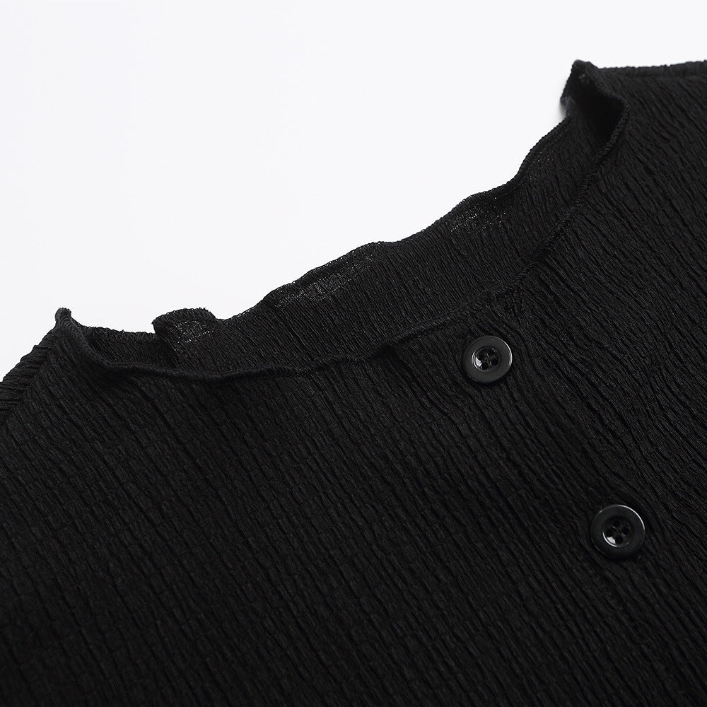 Aquavra Embroidered Crop Jacket – Lightweight Button-Up Travel Cardigan