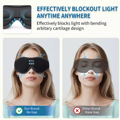 Aquavra 3D Bluetooth Sleep Eye Mask – Wireless Comfort, Sound & Rest