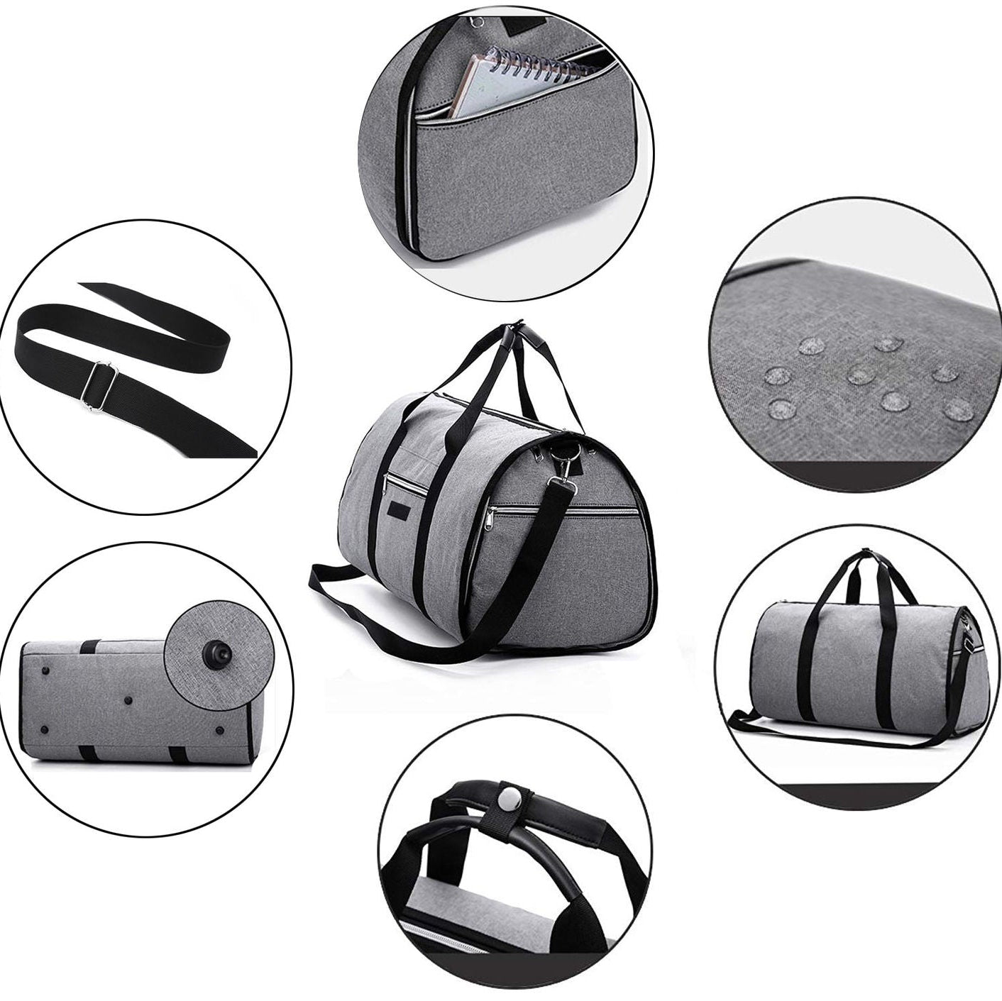 Aquavra 2-in-1 Waterproof Garment Travel Bag – Convertible Duffel & Carry-On