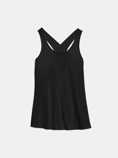 Aquavra Crisscross Scoop Neck Active Tank – Sculpting, Sporty & Travel-Ready