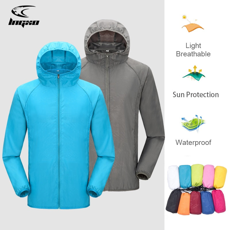 Aquavra Lightweight Waterproof Rain Jacket – Windproof, Quick-Dry & Sun Protection