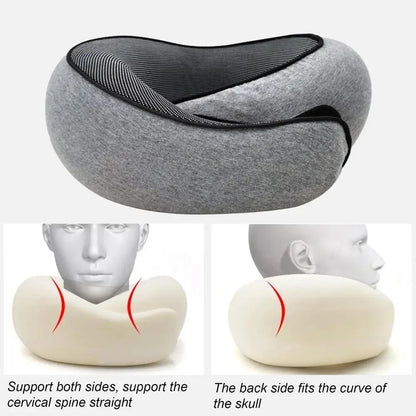 Aquavra Memory Foam Travel Neck Pillow – Ergonomic Support & Restful Comfort